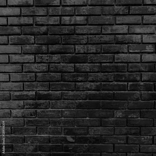 black brick wall, brickwork background for design