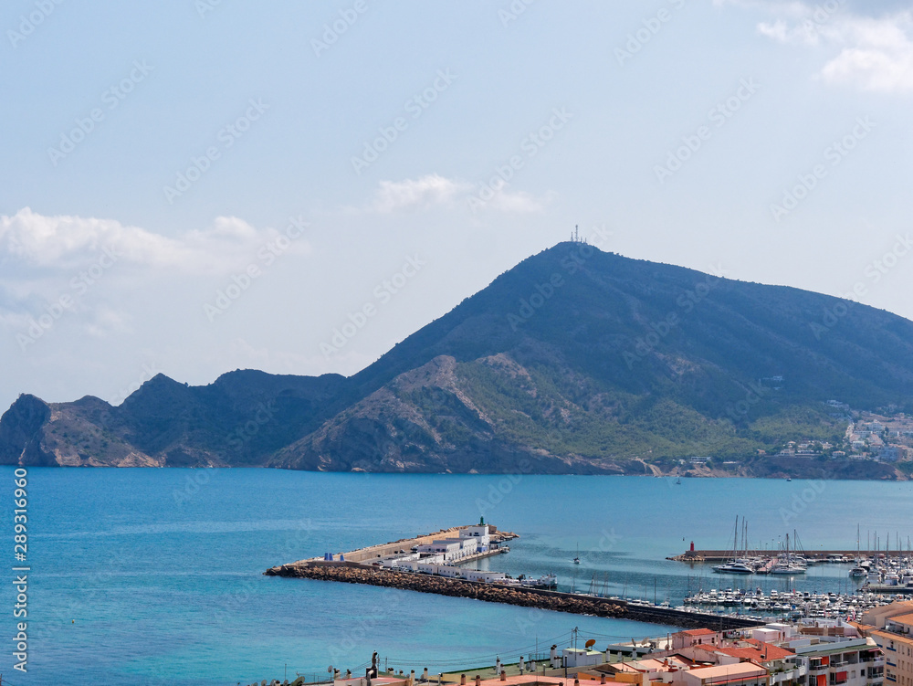 Panorama of the sea and mountains in the city of Altea.Panorama of the sea and mountains in the city of Altea.