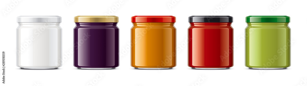 Set of Glass Jar Mockup. Set of Glass Jar Mockup.