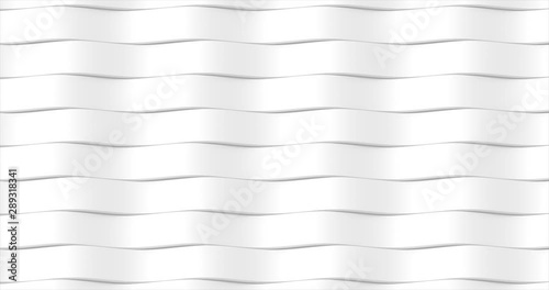 3D Abstract wave geometric surface loop animation. Clean soft motion white background. Minimal 3d wave pattern. Random motion background canvas. Seamless loop 4K FullHD