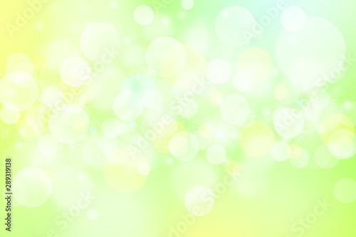 Green color tone bokeh abstract background.