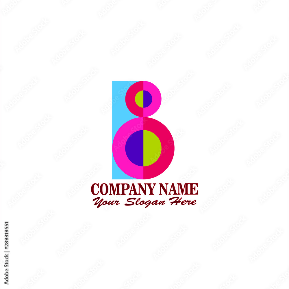 abstract logo initial letter b in the shape of a circle abstract logo initial letter b in the shape of a circle