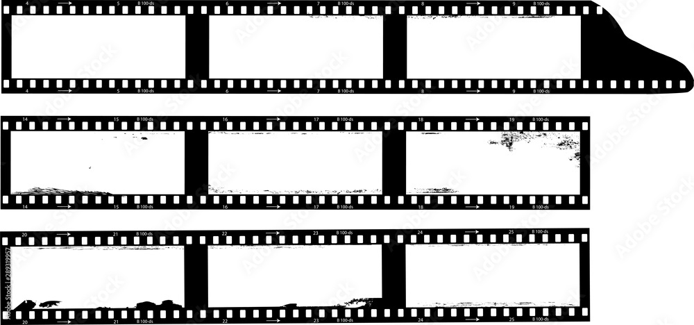 empty panorama photographic film, film negatives, photo frames, on grungy paint splashes background, free space for pix,vector mockup empty panorama photographic film, film negatives, photo frames, on grungy paint splashes background, free space for pix,vector mockup