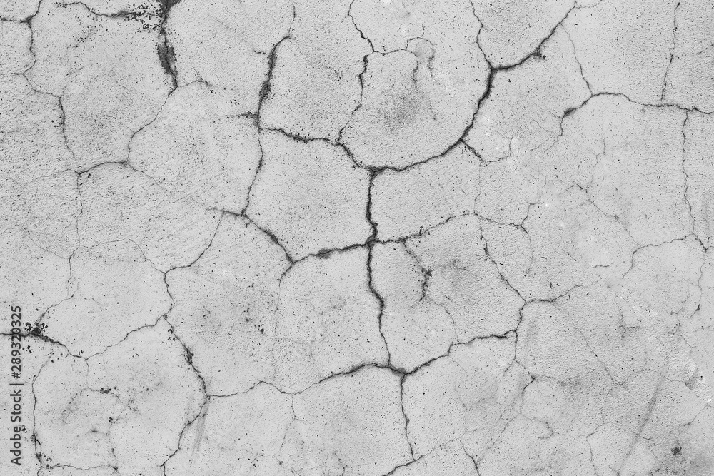 Crack concrete wall texture background.