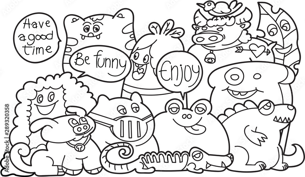 Cute monster have a good time that is fun