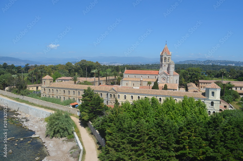 Naklejka premium フランス, 島, 全景, 建築, 景色, 風景, ビル, 古い, 教会, 旅行,空, 中世の, 観光