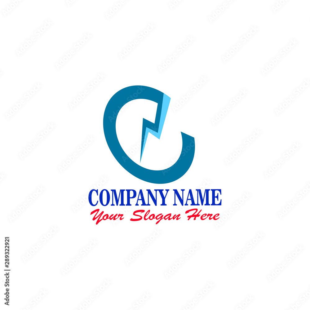 abstract logo letter e with the lightning symbol abstract logo letter e with the lightning symbol