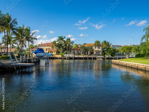 Waterfront neighbourhood in South Florida