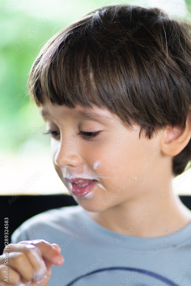 Happy Boy Enjoying an Ice Cream