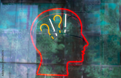 concept of rational and irrational thinking  people. Head  people with of abstract brain for concept. people with different thinking, autism, dementia, Epilepsy, alzheimer awareness, seizure disorder