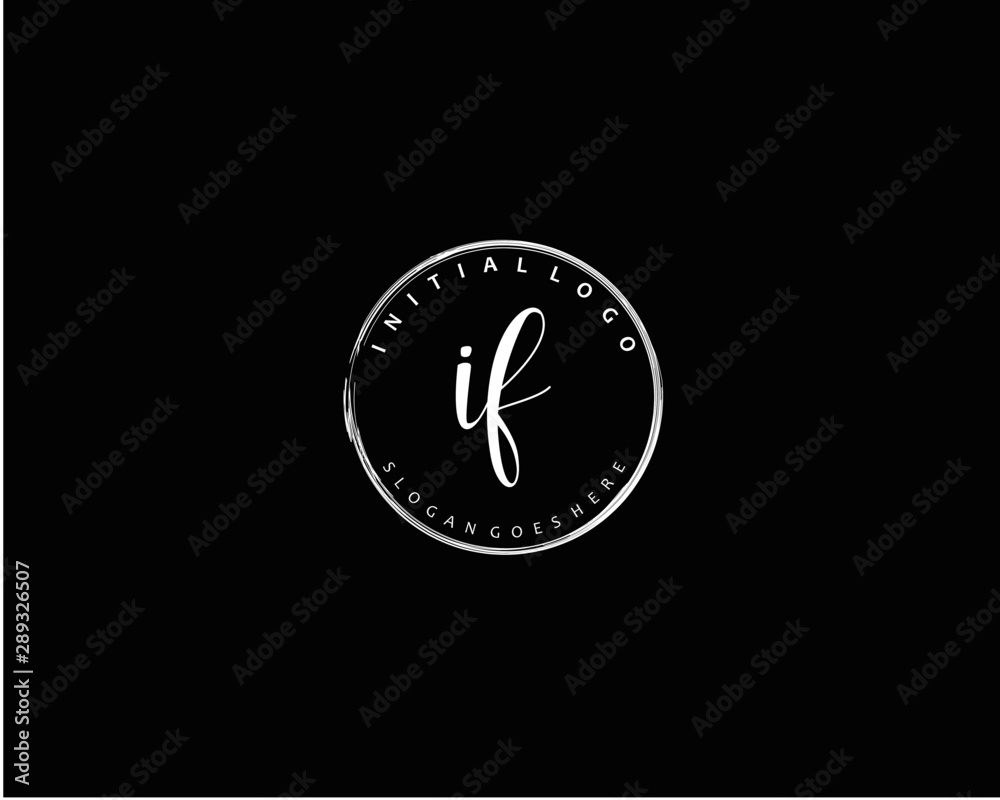 IF Initial letter logo template vector IF Initial letter logo template vector