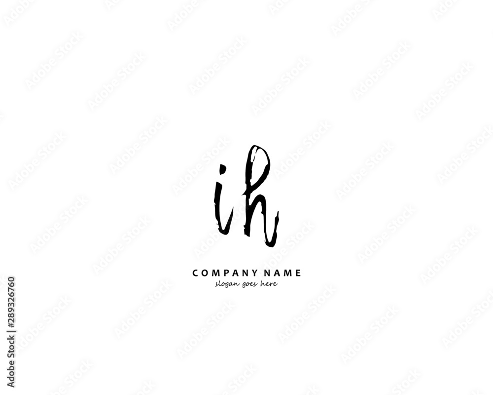 IH Initial letter logo template vector IH Initial letter logo template vector