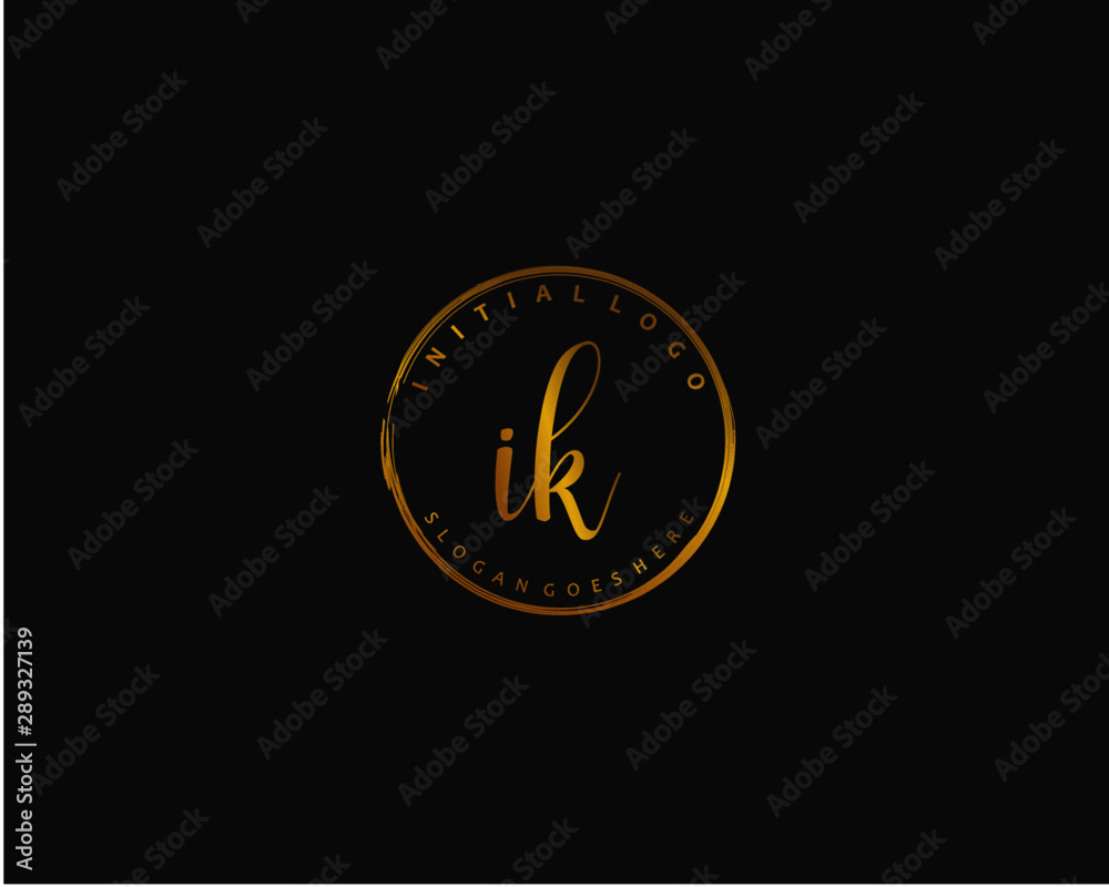 IK Initial letter logo template vector IK Initial letter logo template vector
