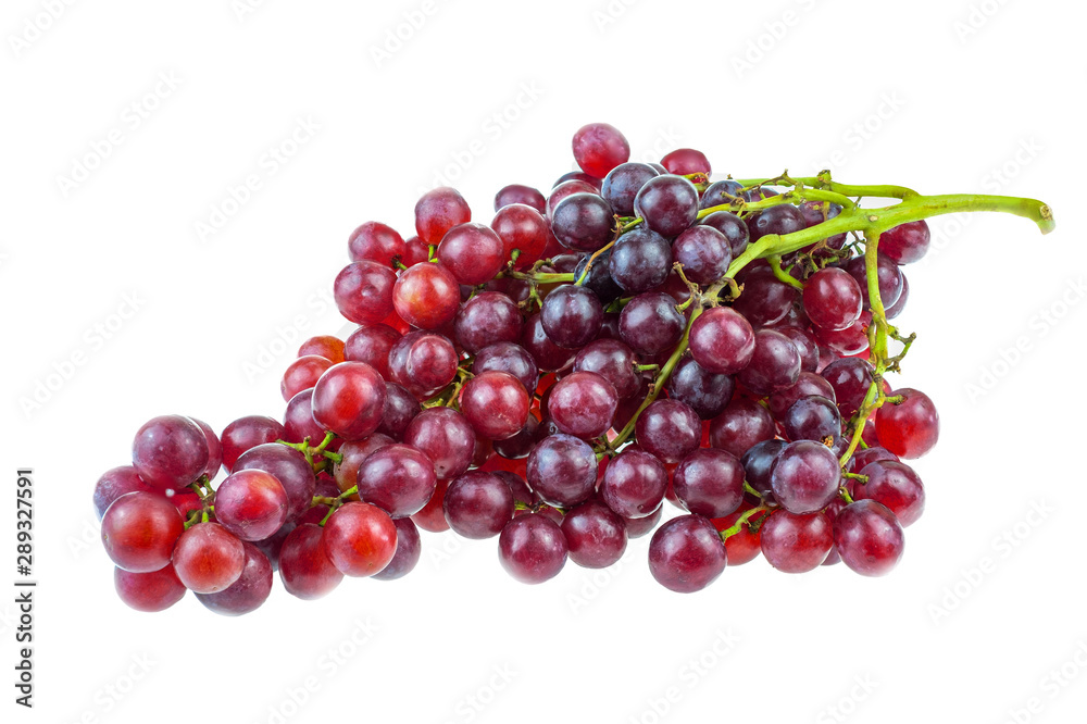 Ripe red grape bunch isolated at white blackground Ripe red grape bunch isolated at white blackground