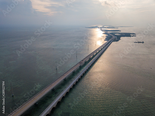 Aerial photo of Florida Keys Seven Miles Bridge photo