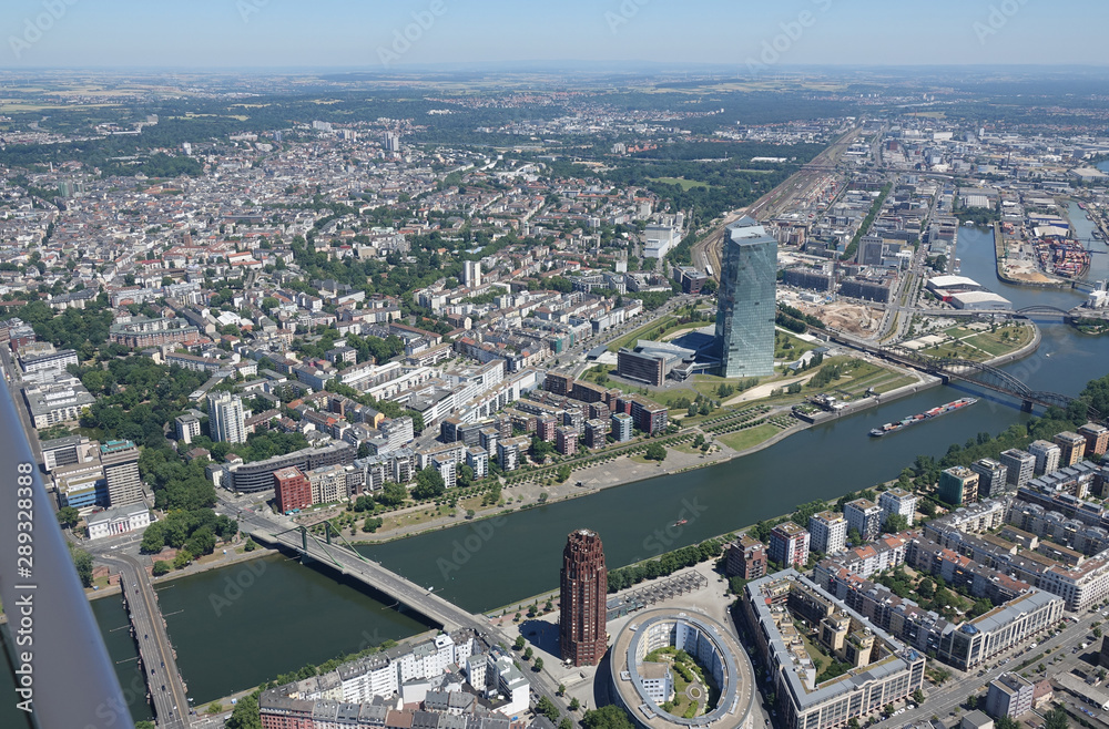 Luftbild von Frankfurt