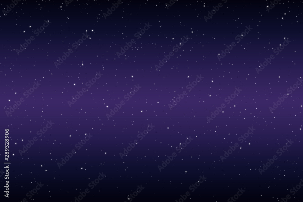 Night starry sky in blue-violet colors