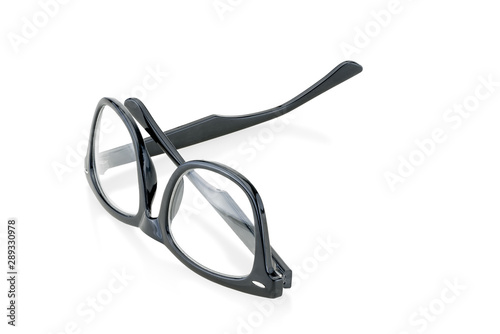 stylish accessory for the image of glasses in a black frame on a white background is isolated