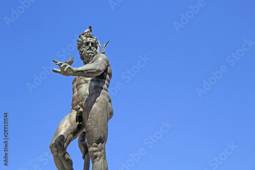 Neptune with his trident, Bologna, Italy.