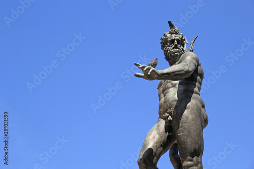 Neptune with his trident  Bologna  Italy.
