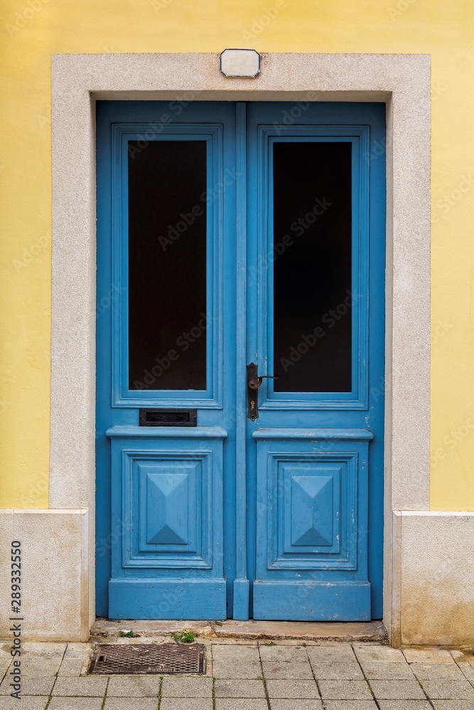 Old blue rustic doors