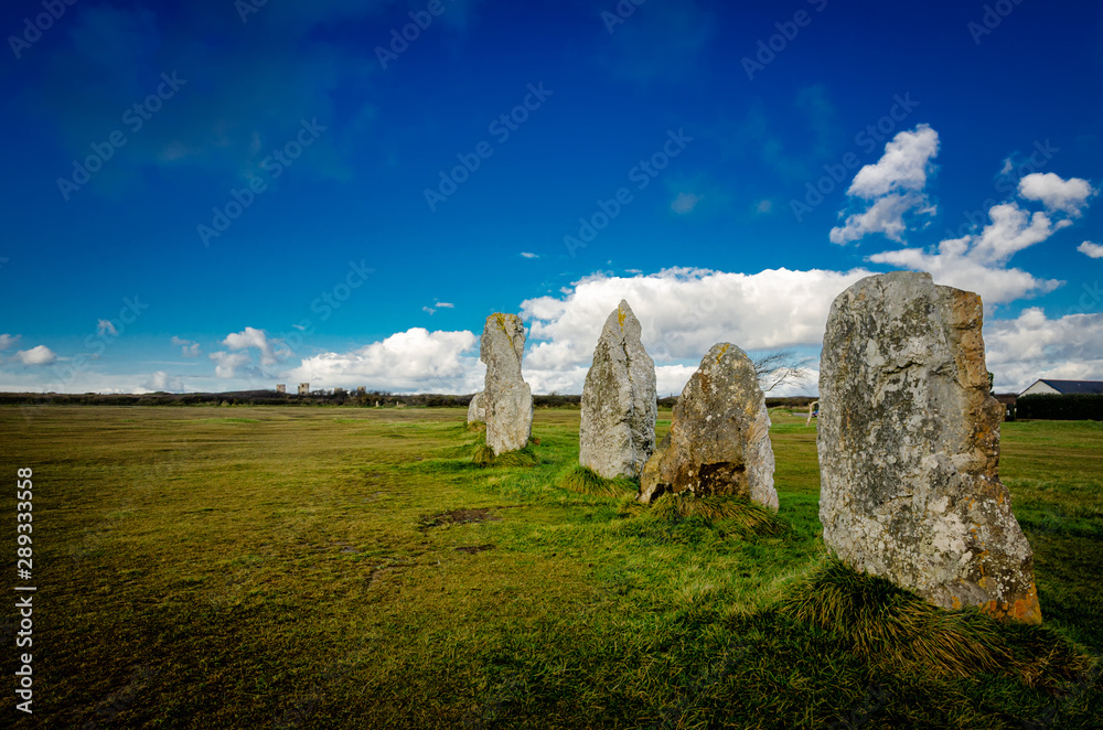 The megalithic alignments of Lagatjar, Camaret sur mer, Brittany, France