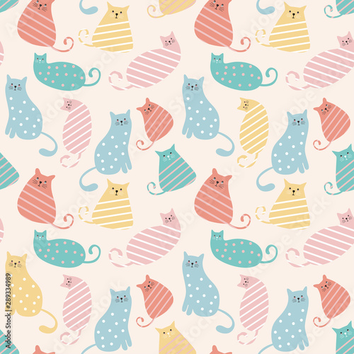 Cat pattern cute characters...