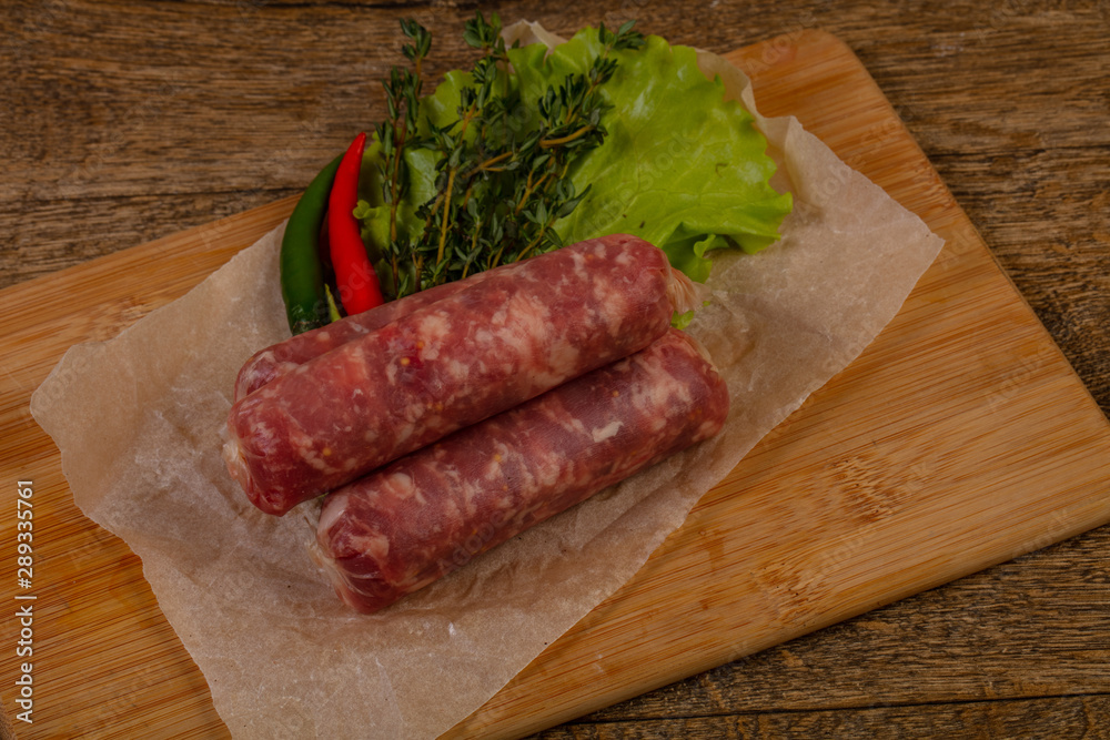Raw pork sausages Raw pork sausages