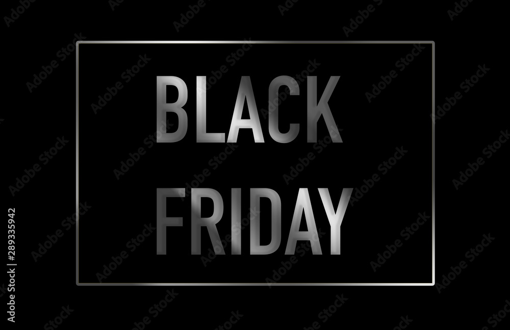 Obraz premium Black Friday Horizontal Banner with red bow. Vector Illustration. Modern design.Universal vector background for poster, banners, flyers, card..