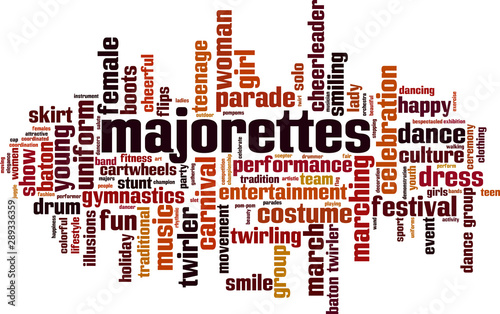Majorettes word cloud