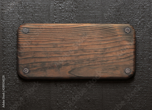 Rustic dark wood board background