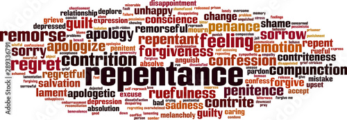 Repentance word cloud