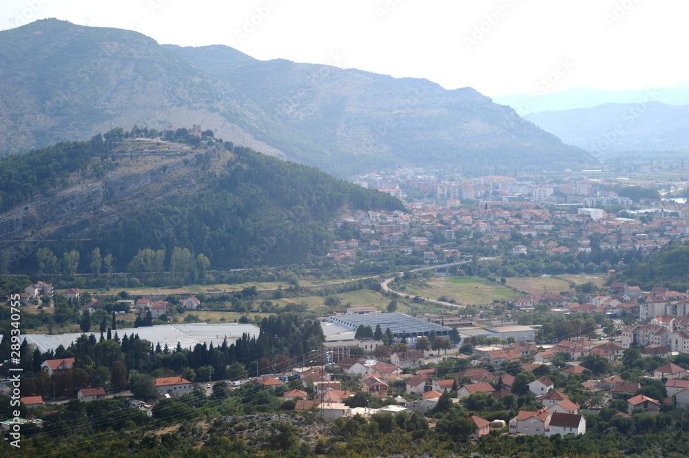 landscape of the city in the valley