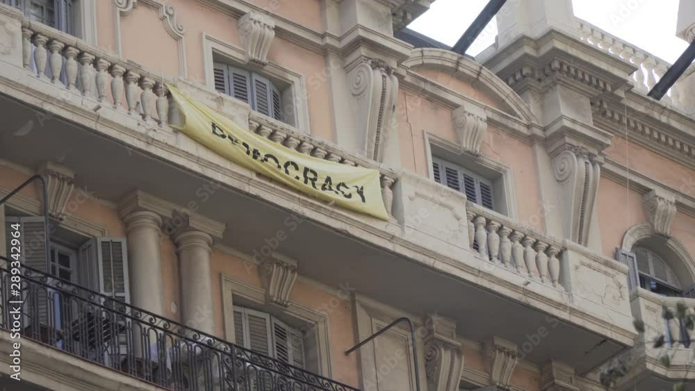 Democracy flag in Spain