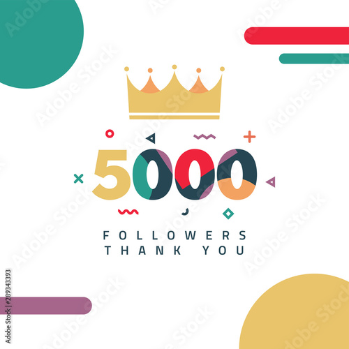 5000 Followers thank you design