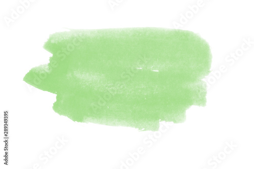 Abstract green watercolor on white background