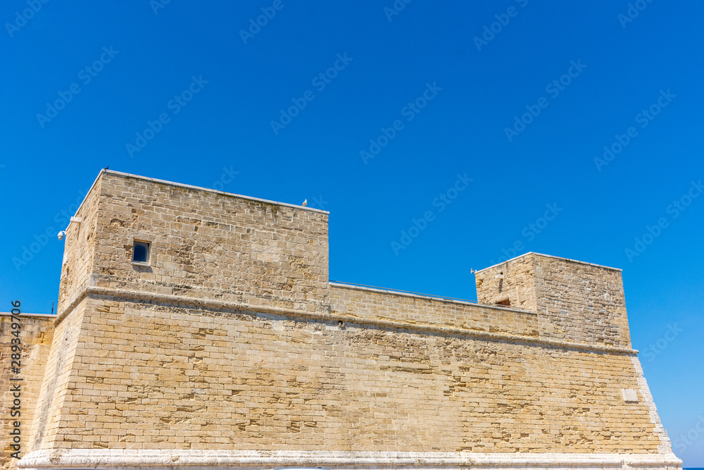 Italy, Bari,  view of the Sant'Antonio fort, an ancient watchtower built in 1359 in the old town