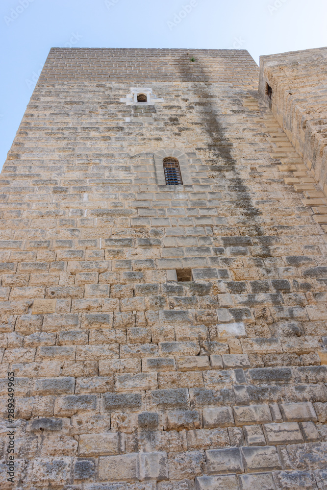 Italy, Bari, view and details of the Swabian castle, an imposing fortress dating back to the 13th century. Italy, Bari, view and details of the Swabian castle, an imposing fortress dating back to the 13th century.