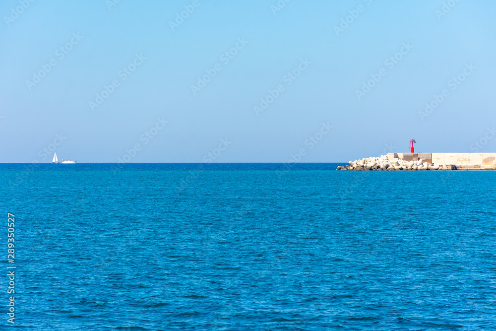 Italy, Bari, view of the sea
