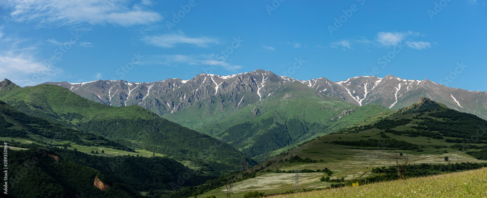 Beautiful view on Mountains , Beautiful mountains. Armenian landscape , Armenian Highlands. Handheld panorama of the mountains.