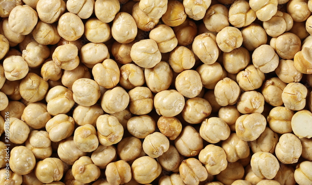 Chickpeas background and texture, top view Chickpeas background and texture, top view