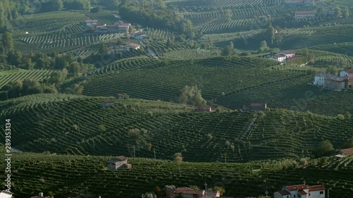 Tele shot - Lovely hills in Valdobbiadene - 4k