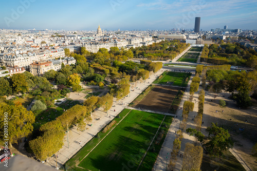 Panoramic view of summer Paris