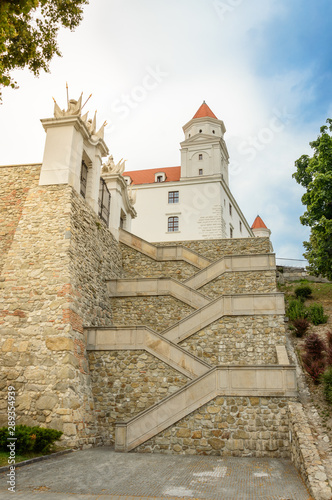 Photography A view of the stairs leading to the courtyard of the Bratislava castle
