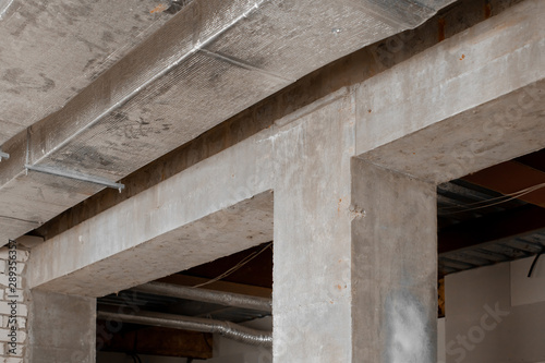 Detail of interior inside abandoned building