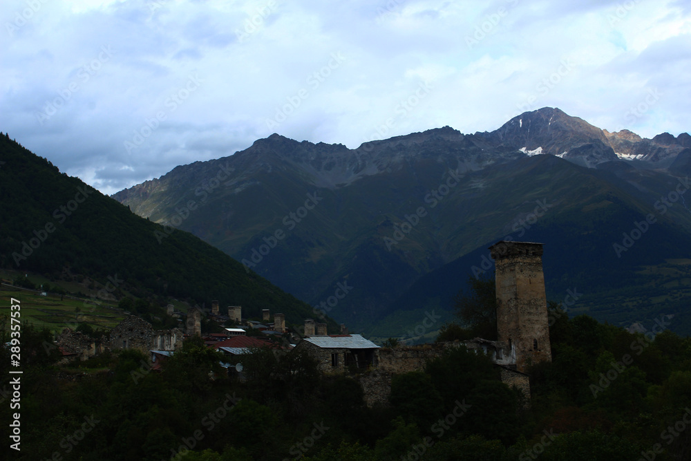 Georgia, Ushguli, village in the mountains