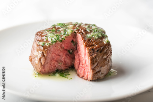 inside face of cutted beef fillet mignon