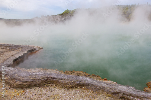 Champagne Pool in Wai-o-tapu an active geothermal area, New Zealand © Tomtsya
