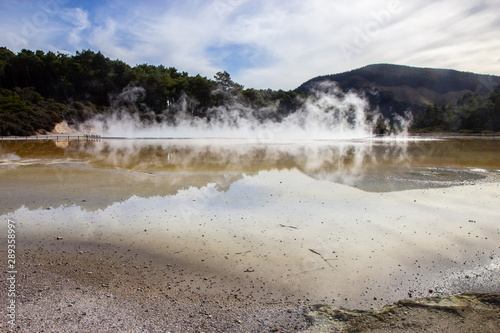 Champagne Pool an active geothermal area  New Zealand