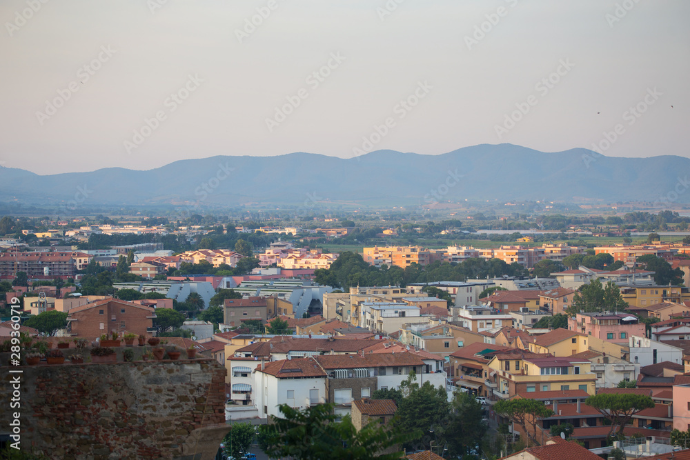 Castigliano Della Pescaia, Italy, view to the town